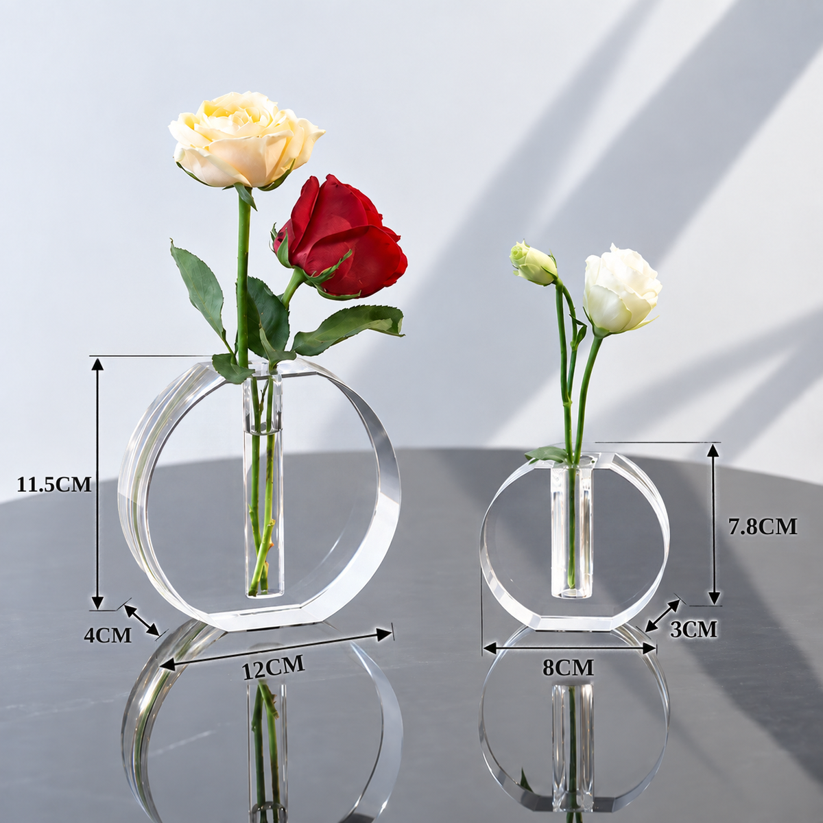 Moon Ring Crystal Bud Vase
