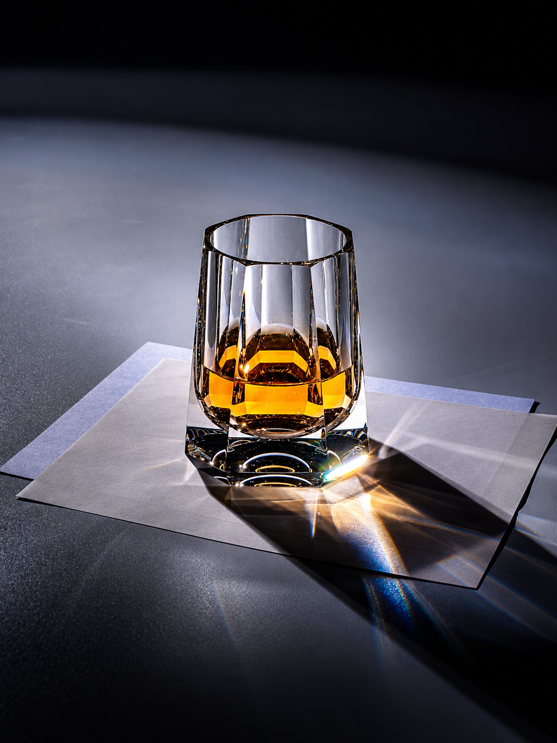 Concentric Hand-Cut K9 Crystal Spirits Glass