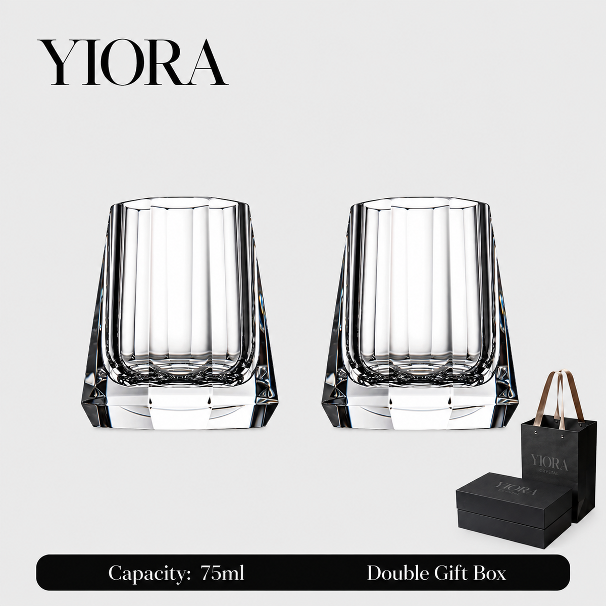 Concentric Hand-Cut K9 Crystal Spirits Glass