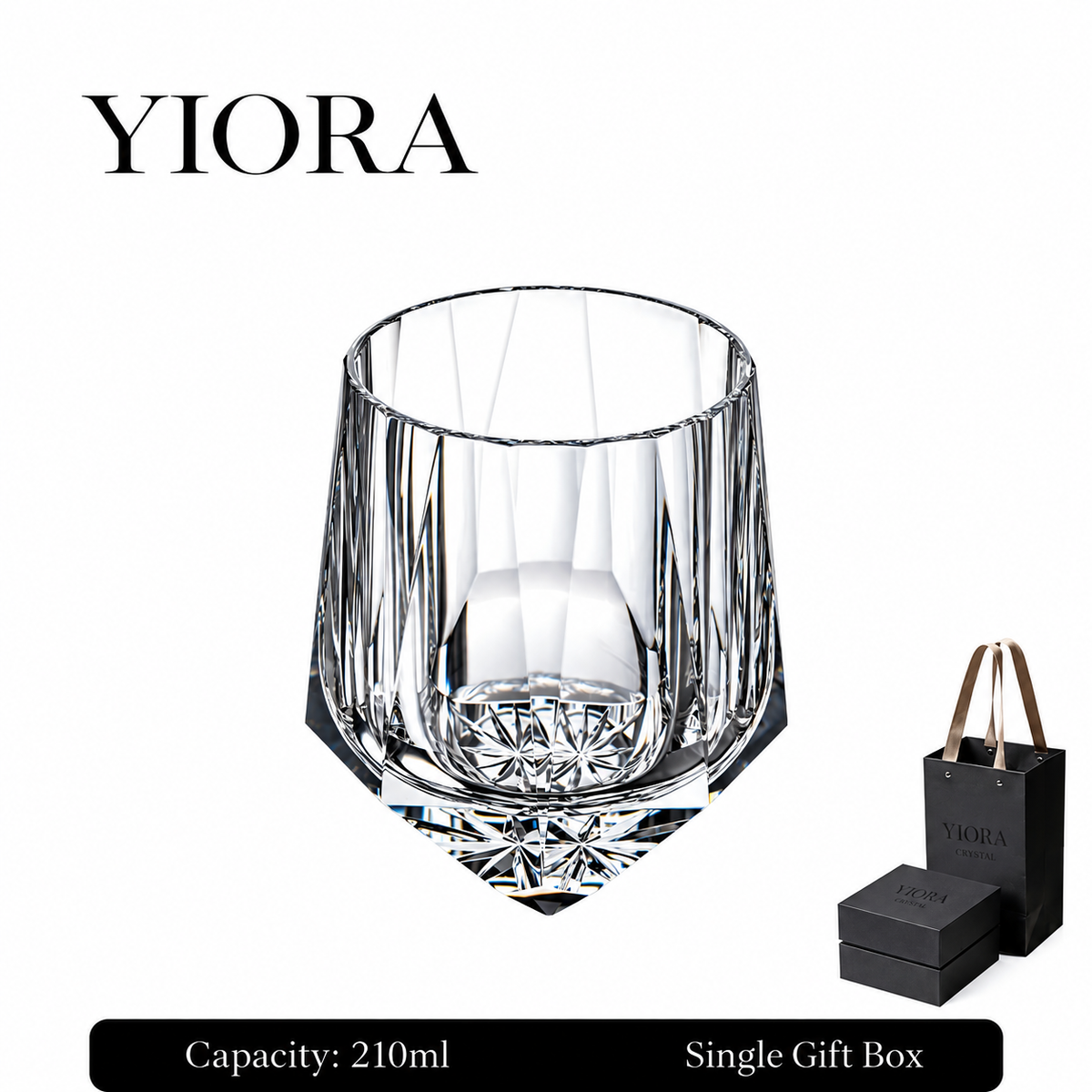 Rocking Cut Crystal Whiskey Glass