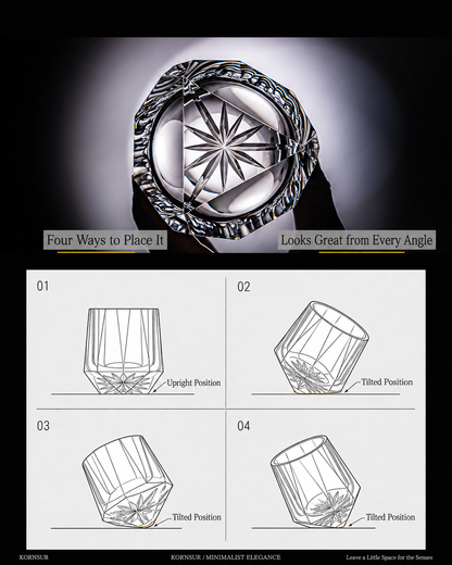 Rocking Cut Crystal Whiskey Glass
