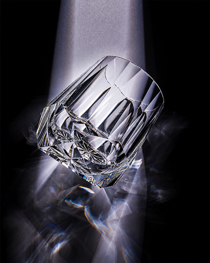 Rocking Cut Crystal Whiskey Glass