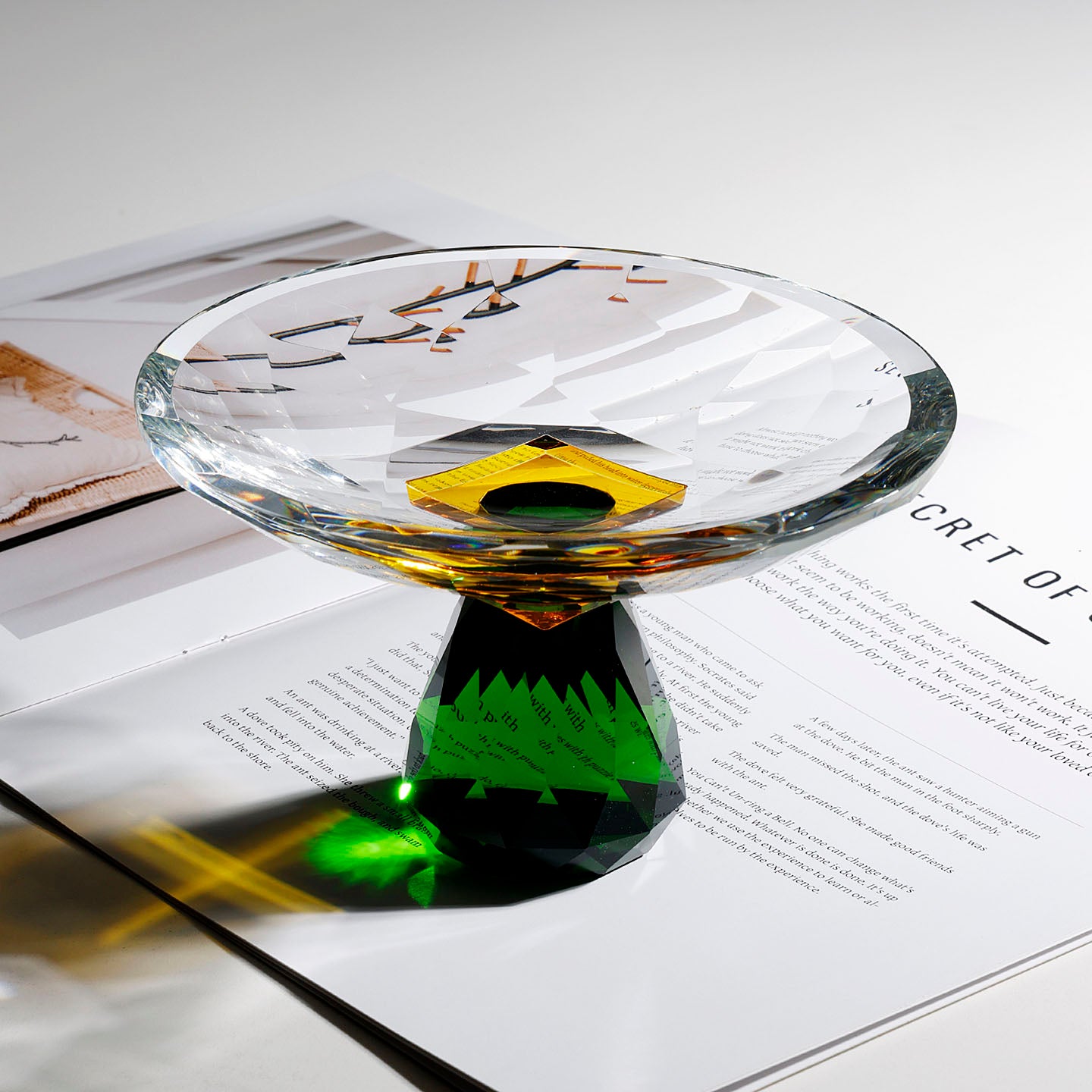 Luxury Crystal Glass Bowl Sculpture