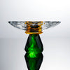 Faceted Crystal Glass Bowl Sculpture