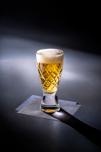 Starburst Cut K9 Crystal Beer Glass