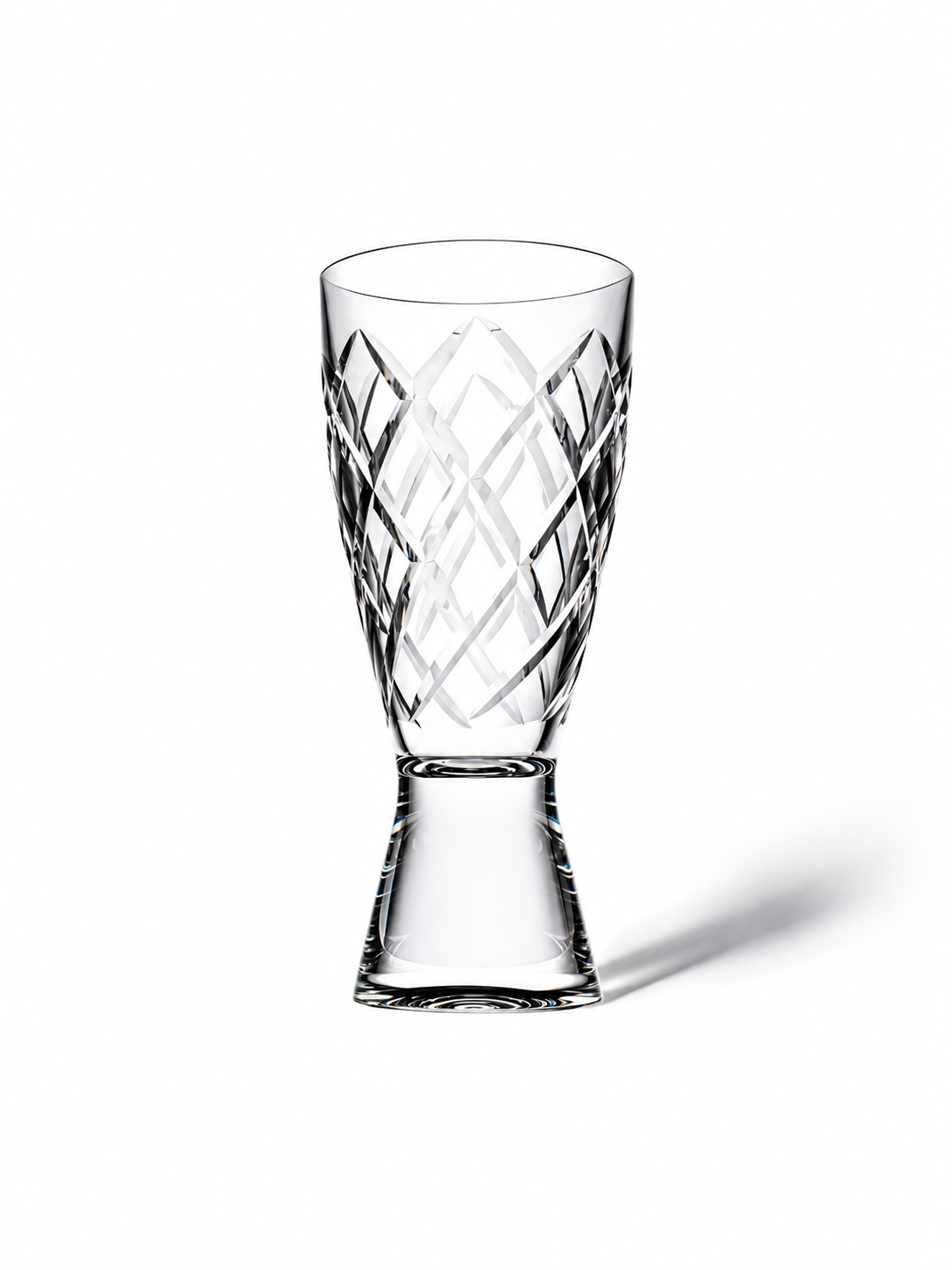 Starburst Cut K9 Crystal Beer Glass