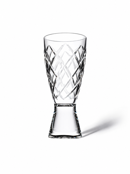 Starburst Cut K9 Crystal Beer Glass
