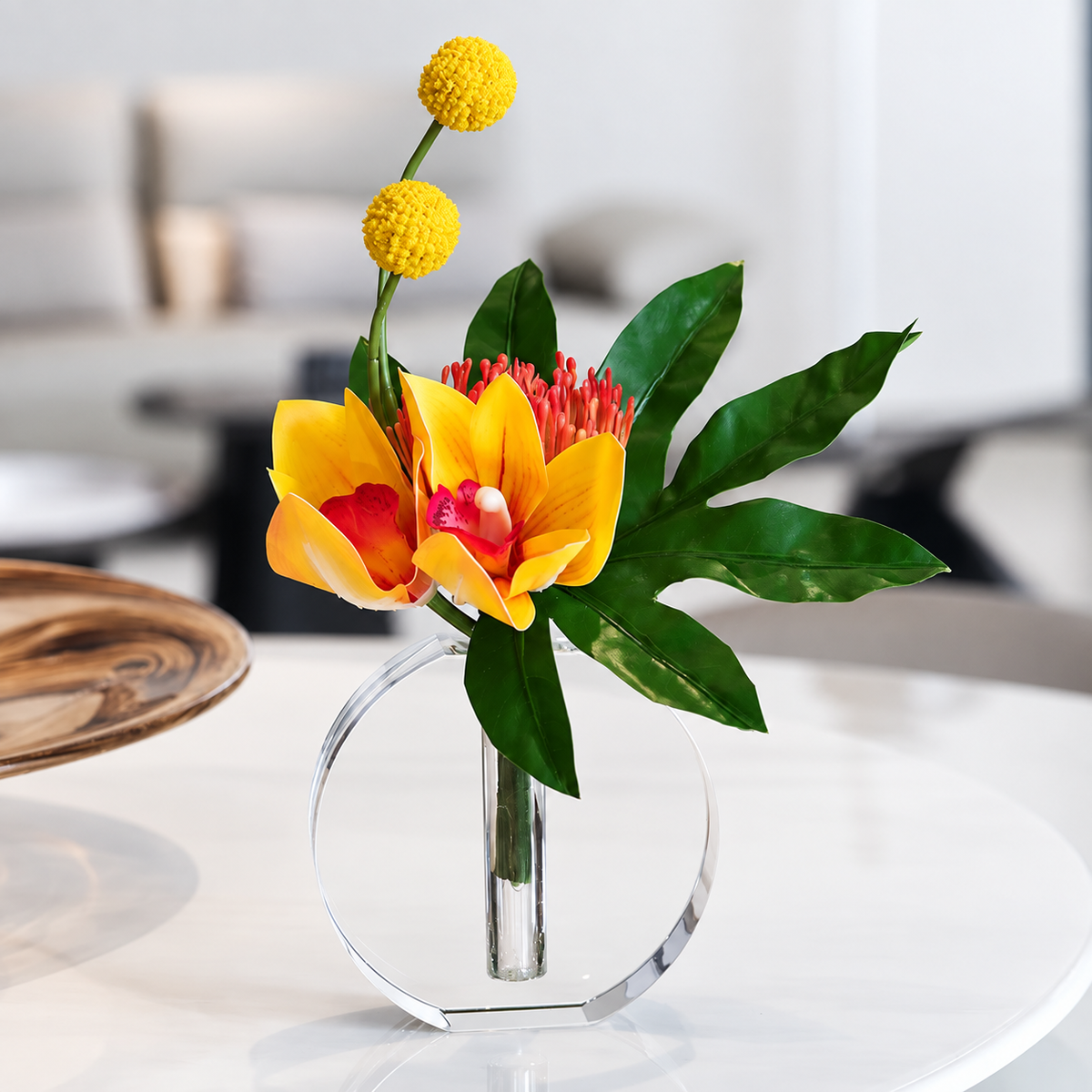 Moon Ring Crystal Bud Vase