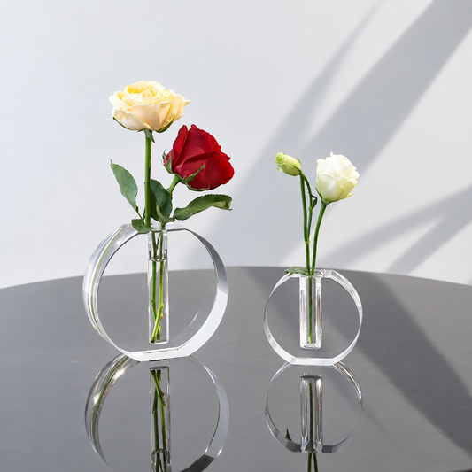 Moon Ring Crystal Bud Vase