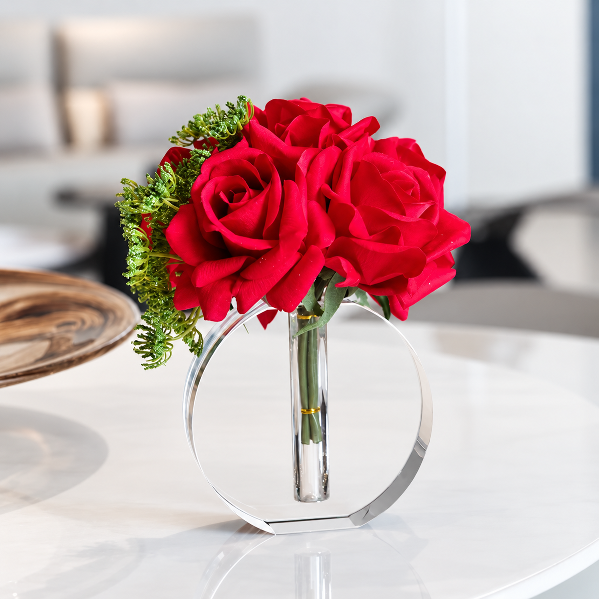 Moon Ring Crystal Bud Vase