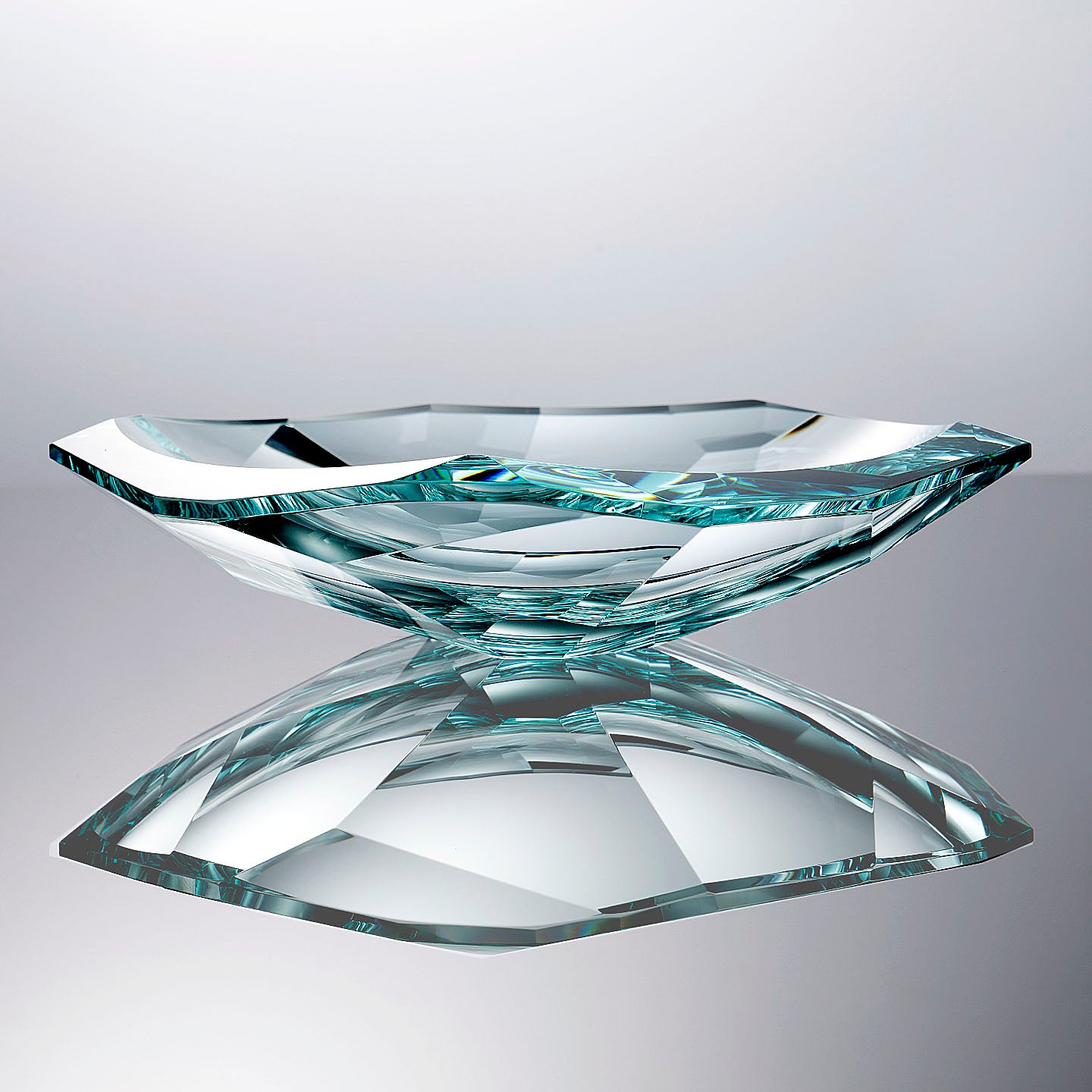 Luxury K9 Crystal Glass Fruit Bowl Tray