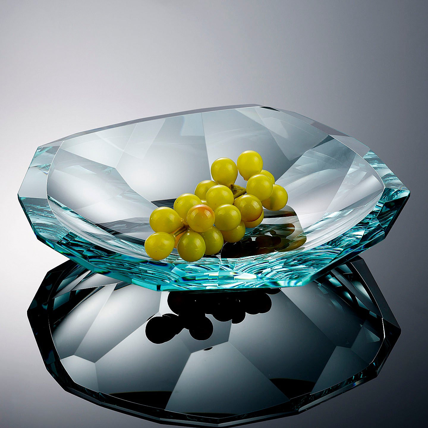 Luxury K9 Crystal Glass Fruit Bowl Tray