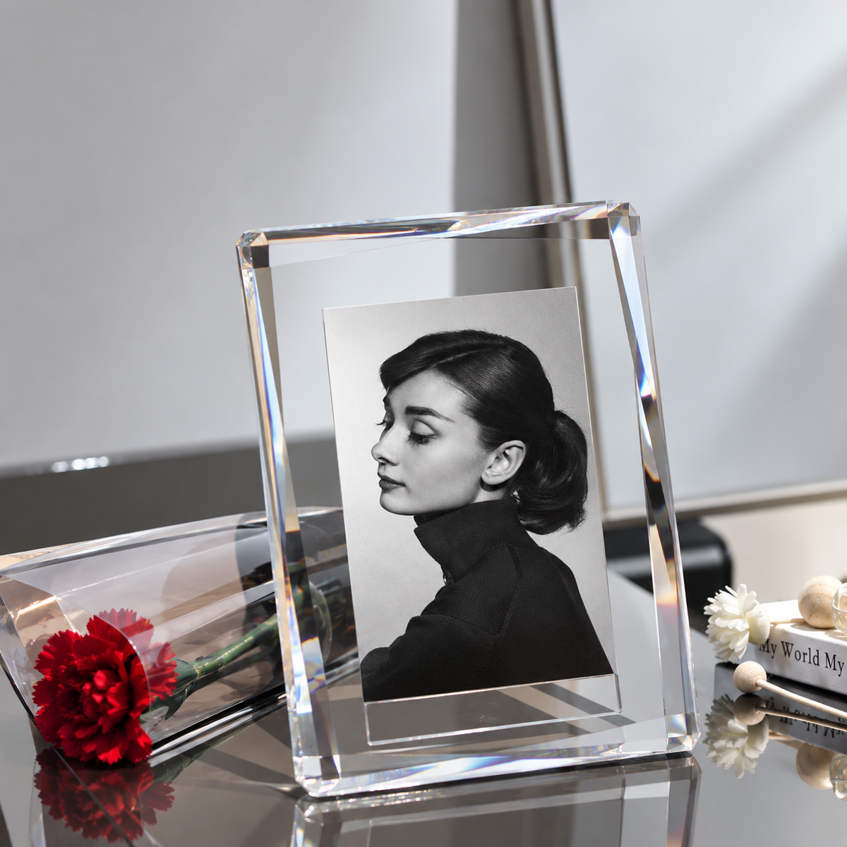 Crystal Glass Photo Frame