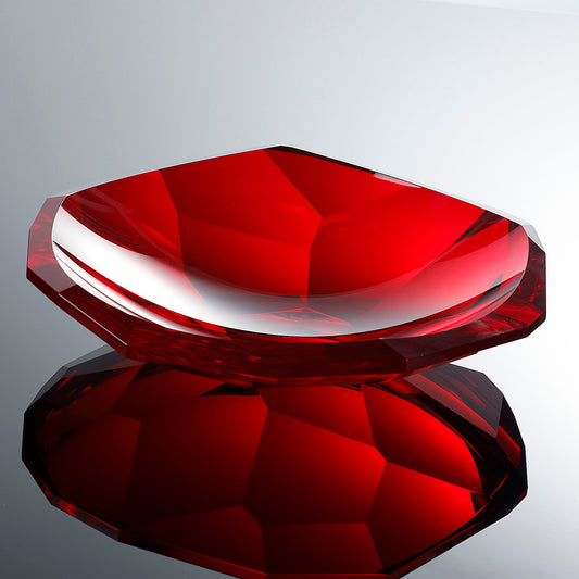Luxury K9 Crystal Glass Fruit Bowl Tray