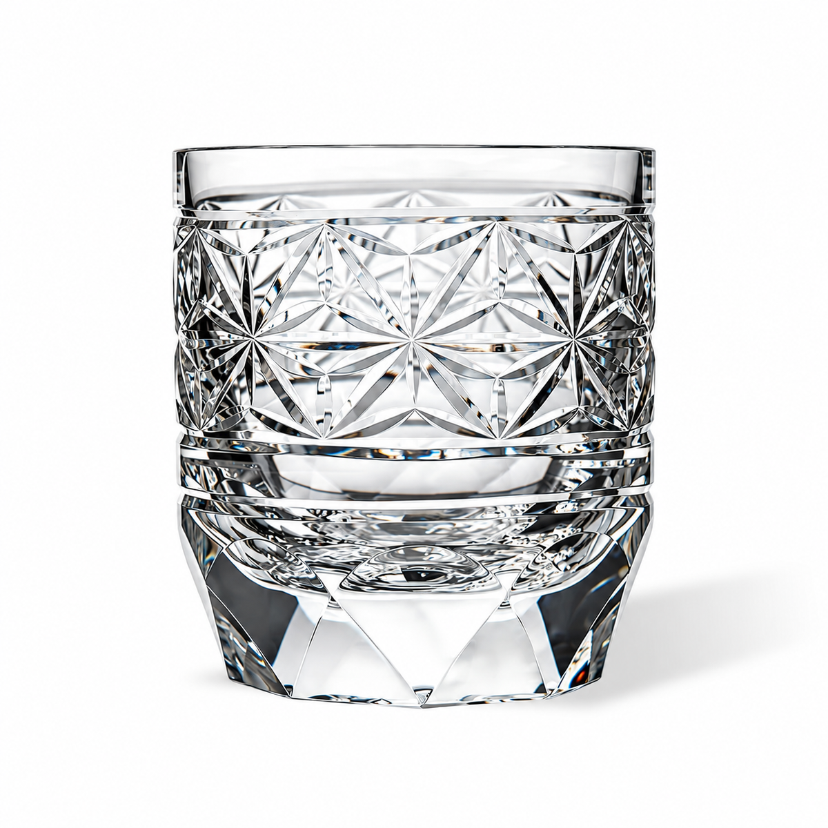 Starburst Cut K9 Crystal Whiskey Glass