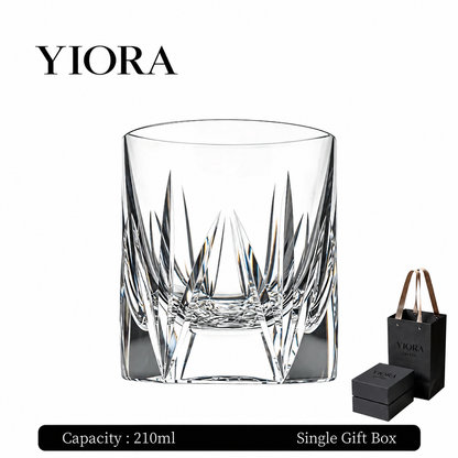 Flame Cut K9 Crystal Whiskey Glass