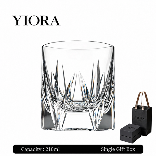 Flame Cut K9 Crystal Whiskey Glass