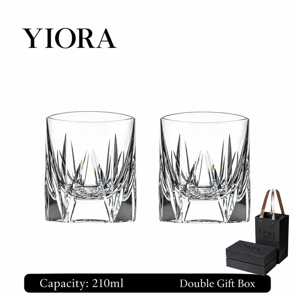 Flame Cut K9 Crystal Whiskey Glass