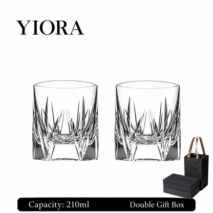 Flame Cut K9 Crystal Whiskey Glass