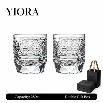 Starburst Cut K9 Crystal Whiskey Glass