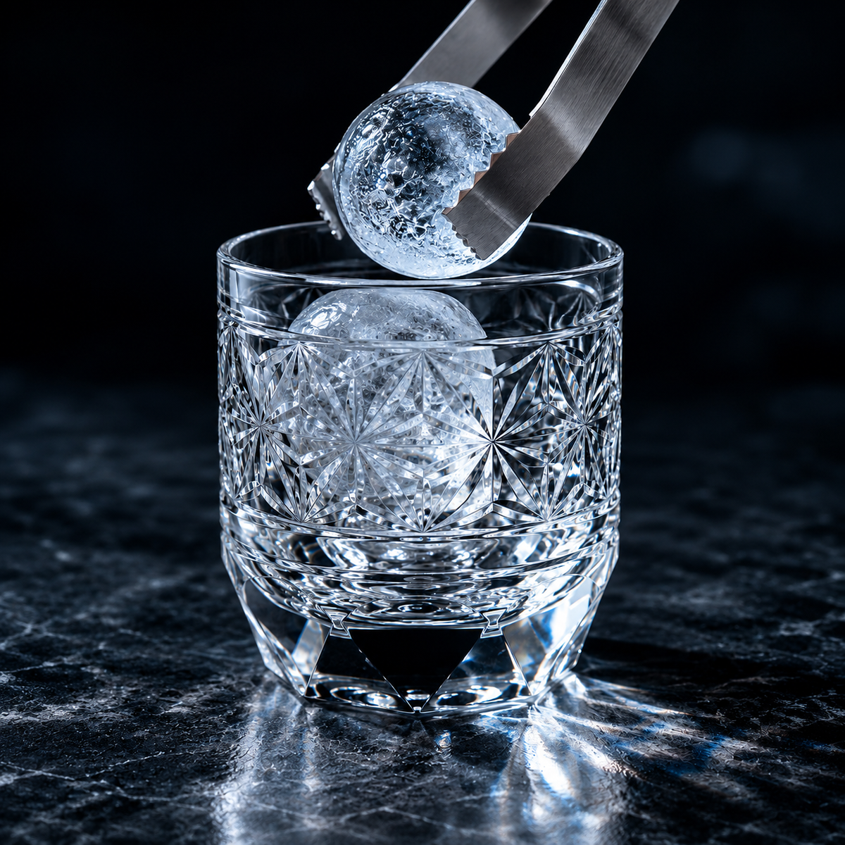 Starburst Cut K9 Crystal Whiskey Glass