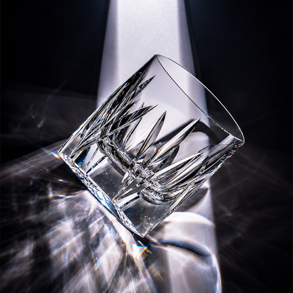 Flame Cut K9 Crystal Whiskey Glass